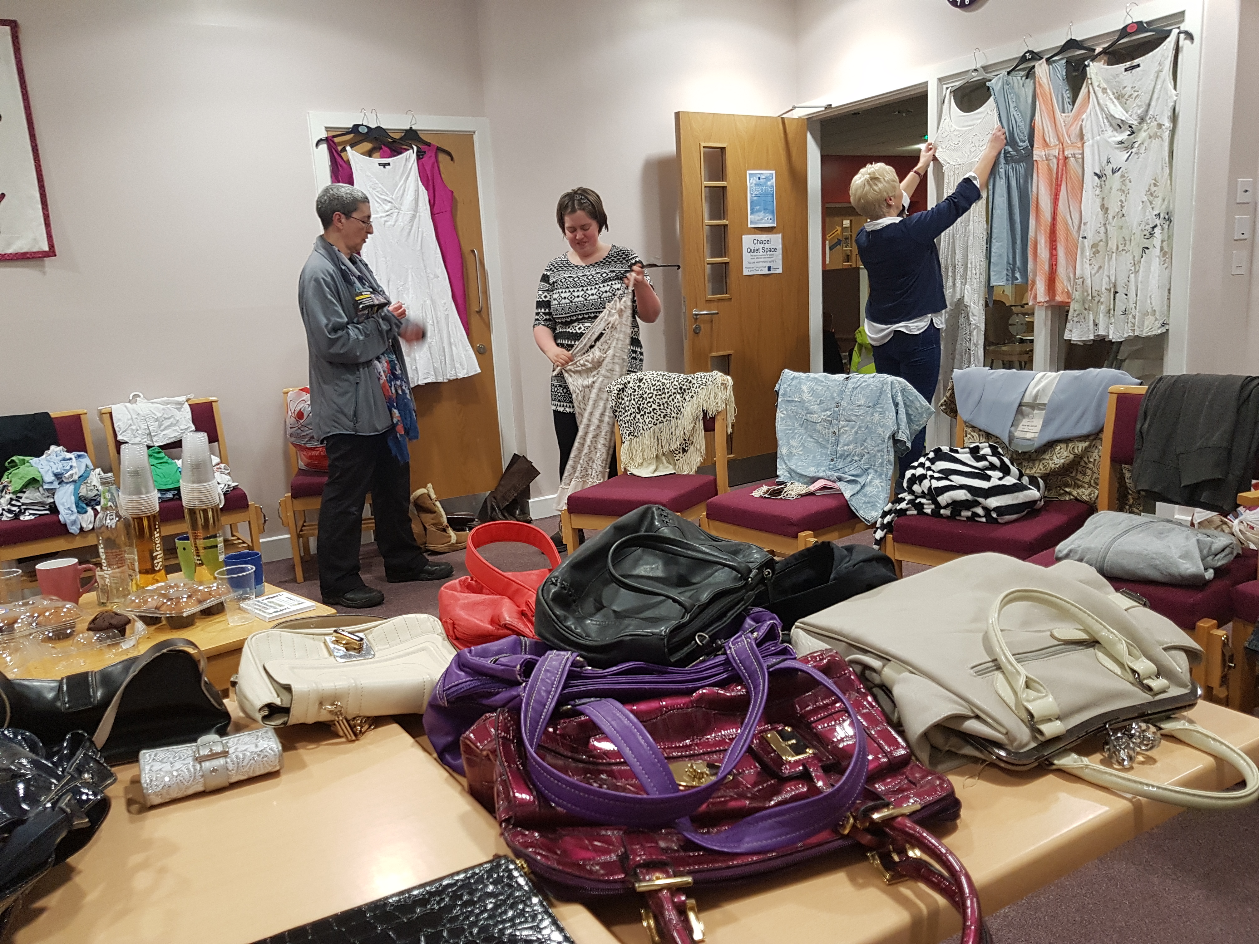 Our last fund raising event Clothing and Handbag Swap